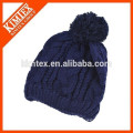 Neue Hip Hop slouch benutzerdefinierte gestrickte Pom Beanie Hut